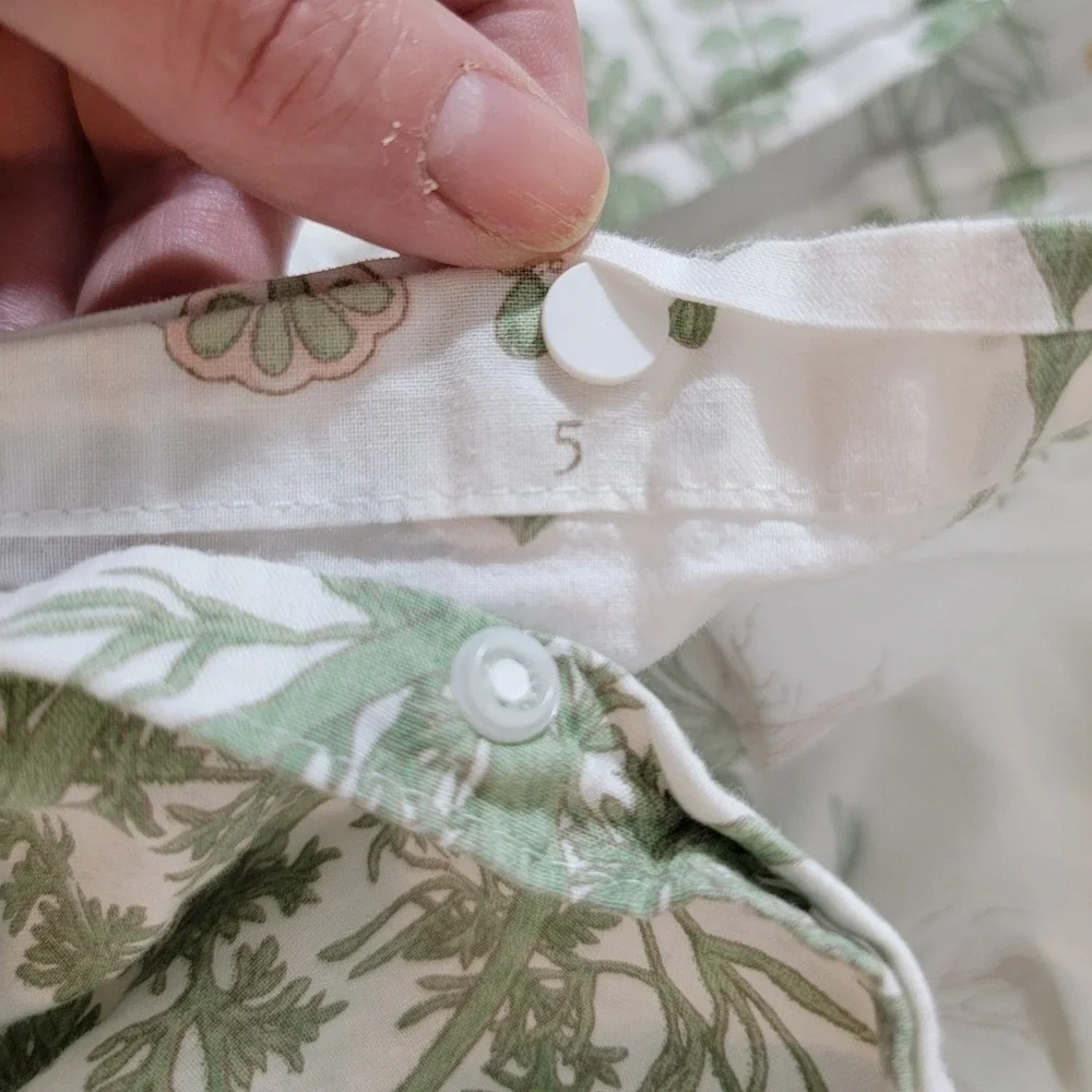 IKEA STRANDKRYPA King Duvet Cover Botanical Wildflower Floral Print 100% Cotton
